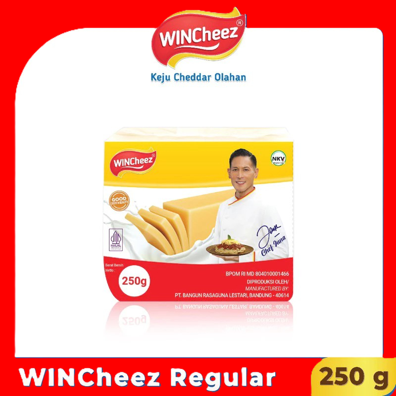 

WinCheez Keju Cheddar Olahan Bersih/Netto 250g HALAL