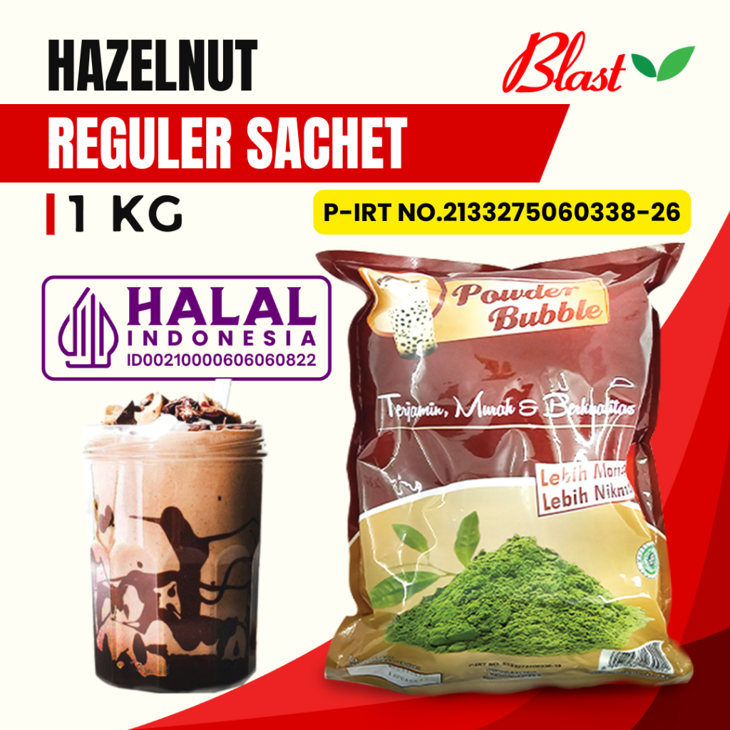 

Bubuk HAZELNUT 1 KG - Bubuk Minuman Rasa Hazelnut - MIX Creamer + Gula / Powder Drink