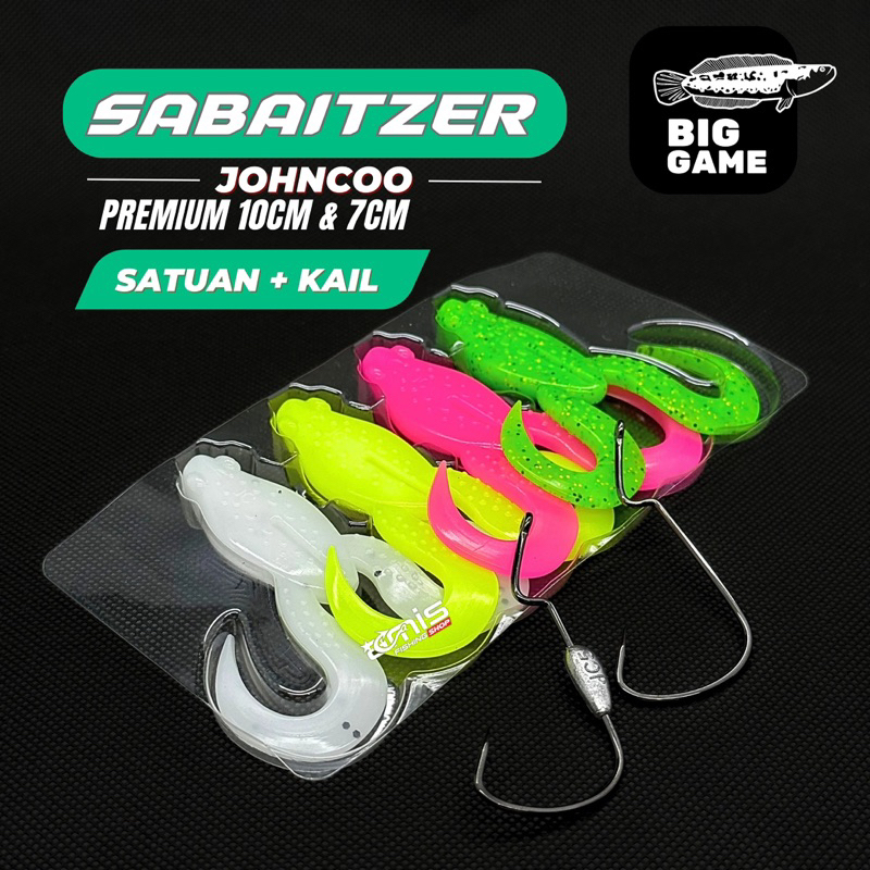 JOHNCOO Sabaitzer Satuan Ecer Umpan Casting Toman Gabus Pancing Lure Softlure