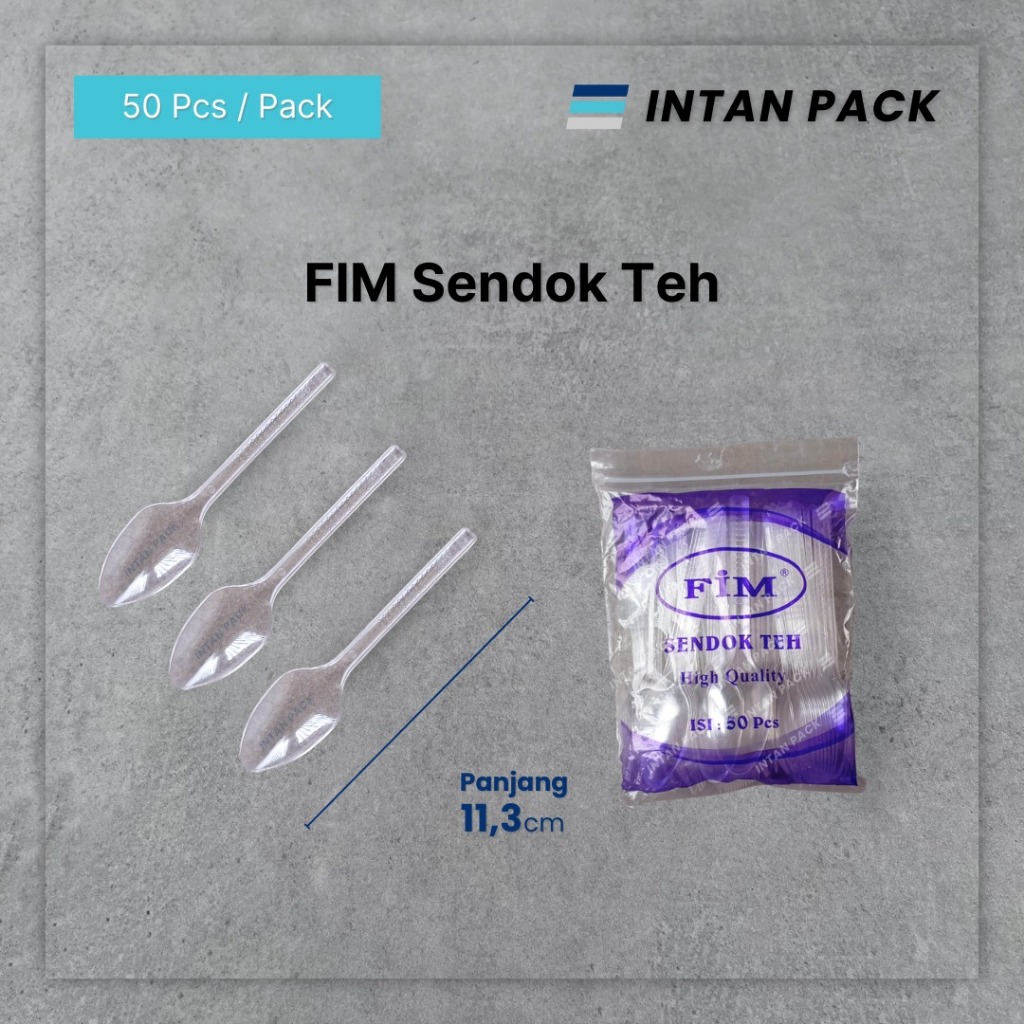 FIM Sendok Teh Plastik Bening (isi 50 pcs)