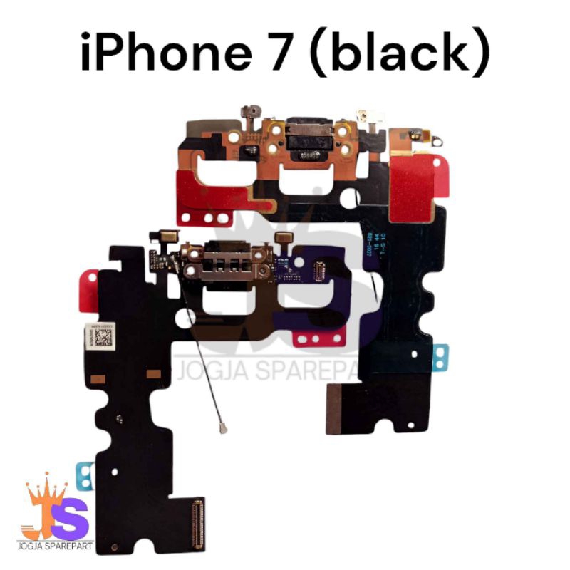 PCB / flexible konektor charger/ papan konektor cas iPhone 7 (black) original