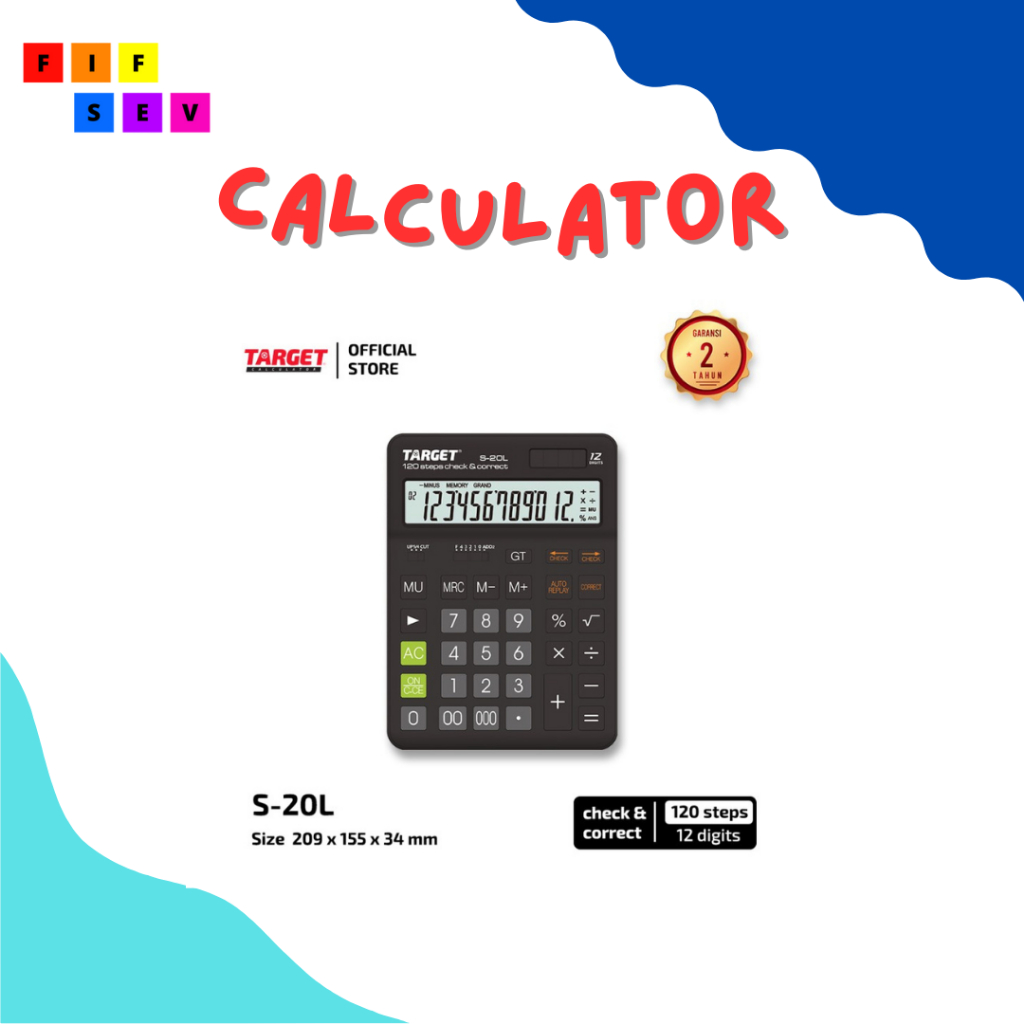 

Kalkulator - Calculator - Target S-20 L - Desktop Calculator - 12 digit