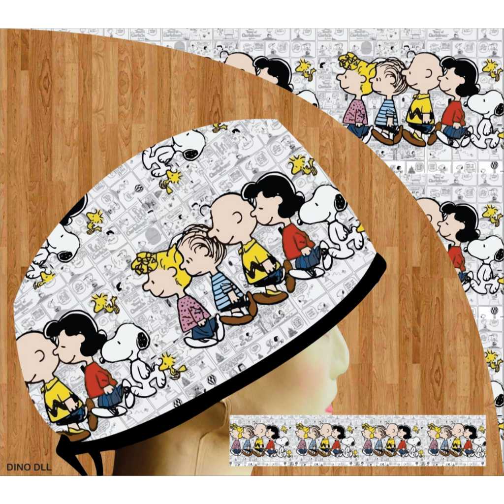 Topi dokter/Scrub hat/Surgical cap/Headcap printing premium snoopy 2