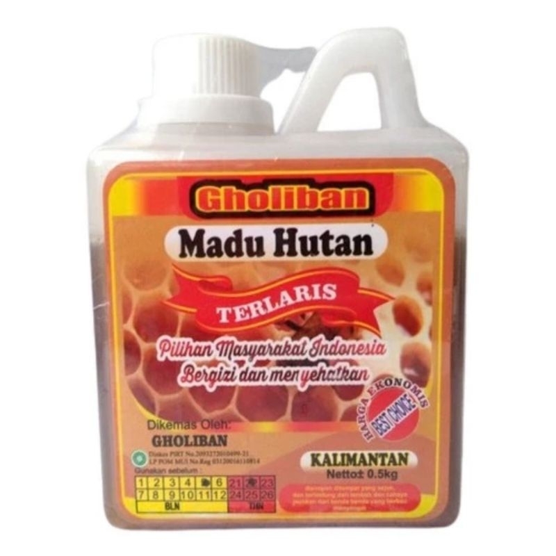 

Madu Hutan Gholiban 500 gr Diperkaya Bee Pollen dan Royal Jelly