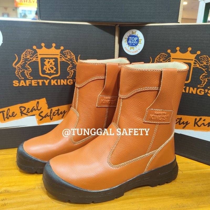 Sepatu Safety Kings Kwd 805 X / Shoes Safety Kings 805 Hitam Dan Coklat Kulit Asli Original Termurah