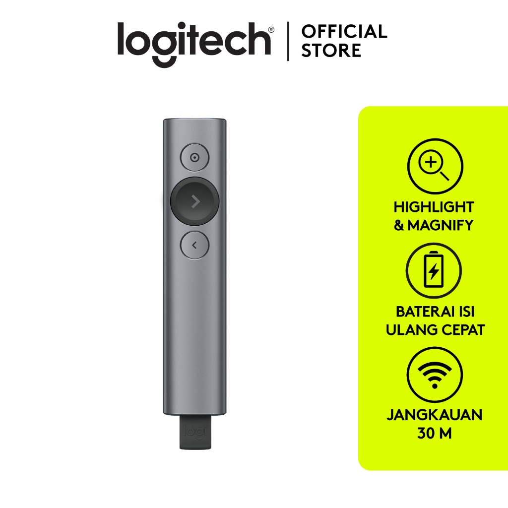 Logitech Spotlight Pointer Presenter Advanced Wireless / Bluetooth - Slate