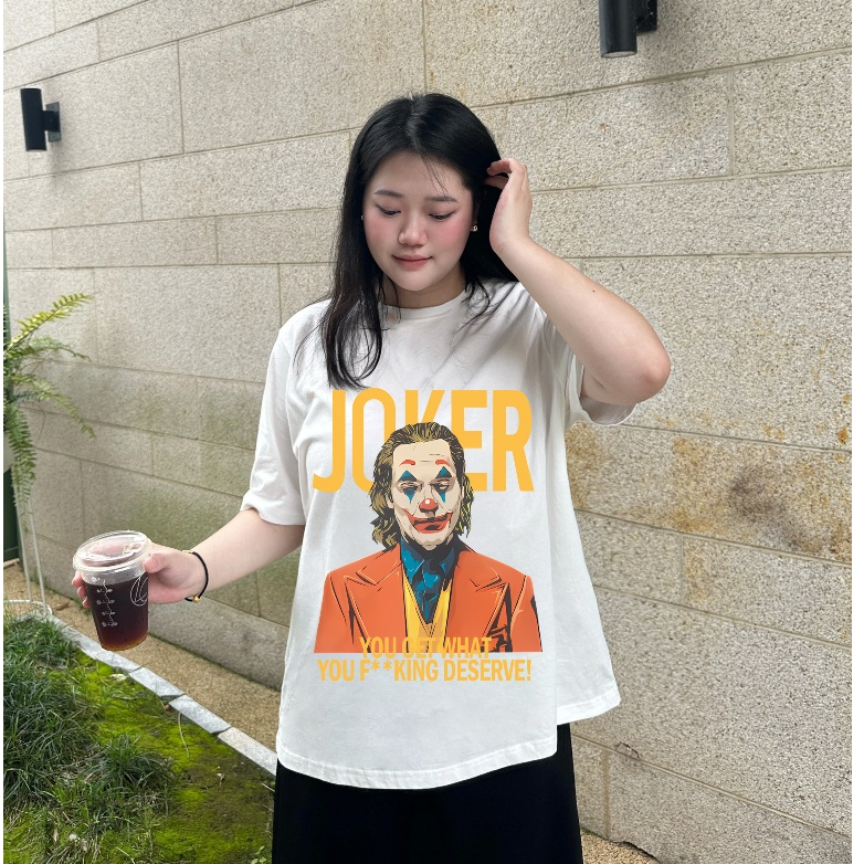 Kaos Korea Wanita Lengan Pendek Oversize
