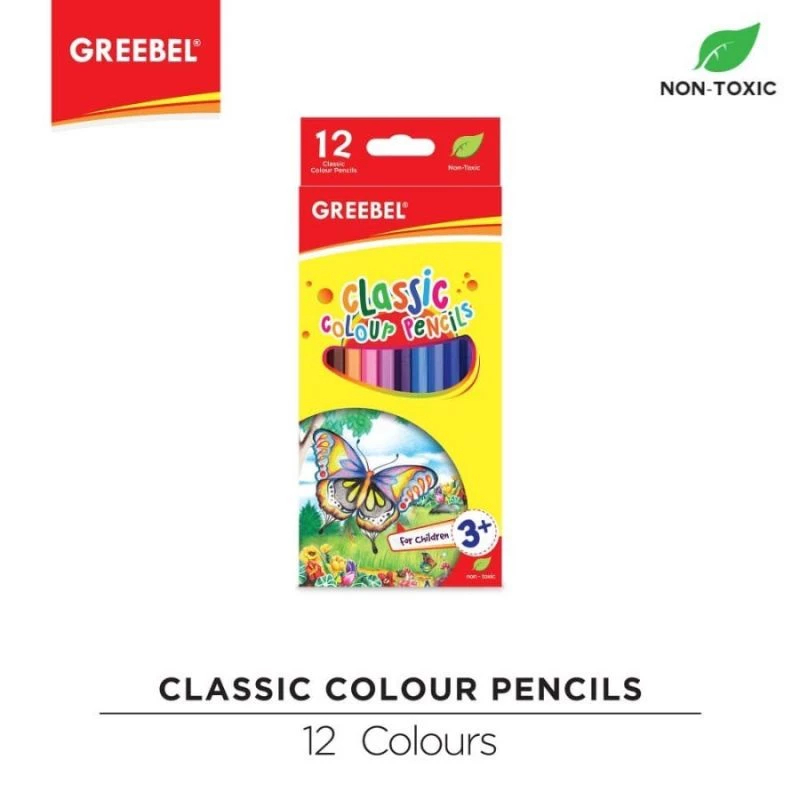 

[1 KOTAK ] PENSIL WARNA GREEBEL 12 WARNA PANJANG