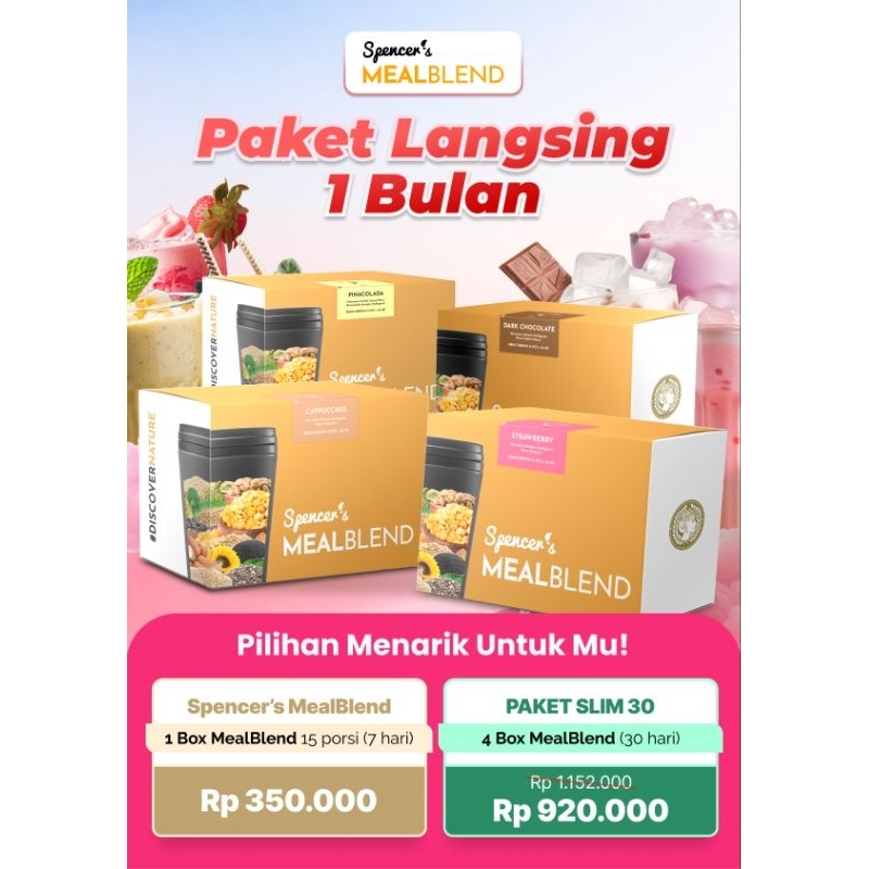 

Spencer Mealblend Bundling 4 Box Package - Paket Langsing 1 Bulan