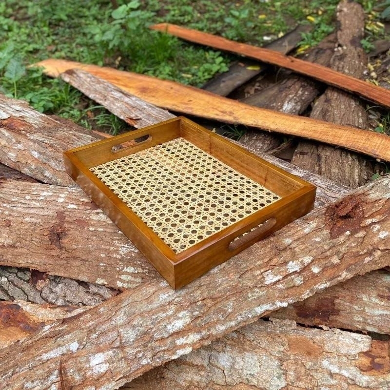 Nampan Kayu Nampan Rotan