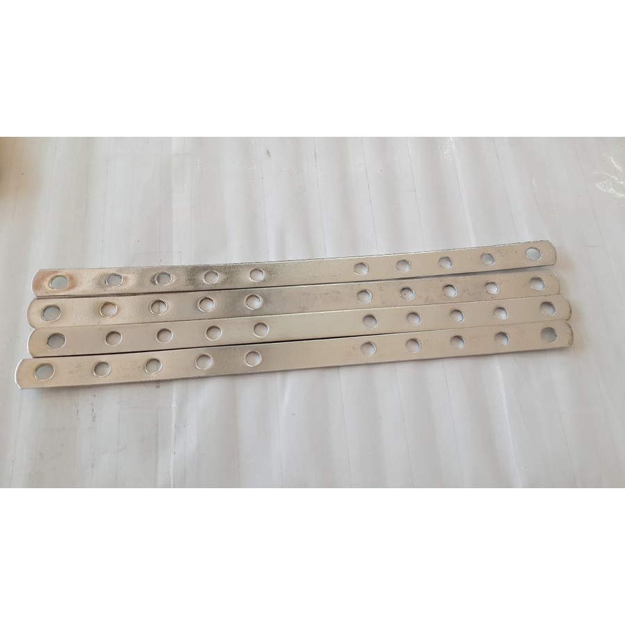 Penggaris Panel Plat Besi Crom Tebal Panjang Lubang