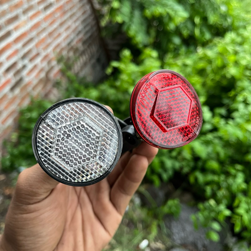 Cateye lampu pantul sepeda mata kucing variasi depan belakang japan