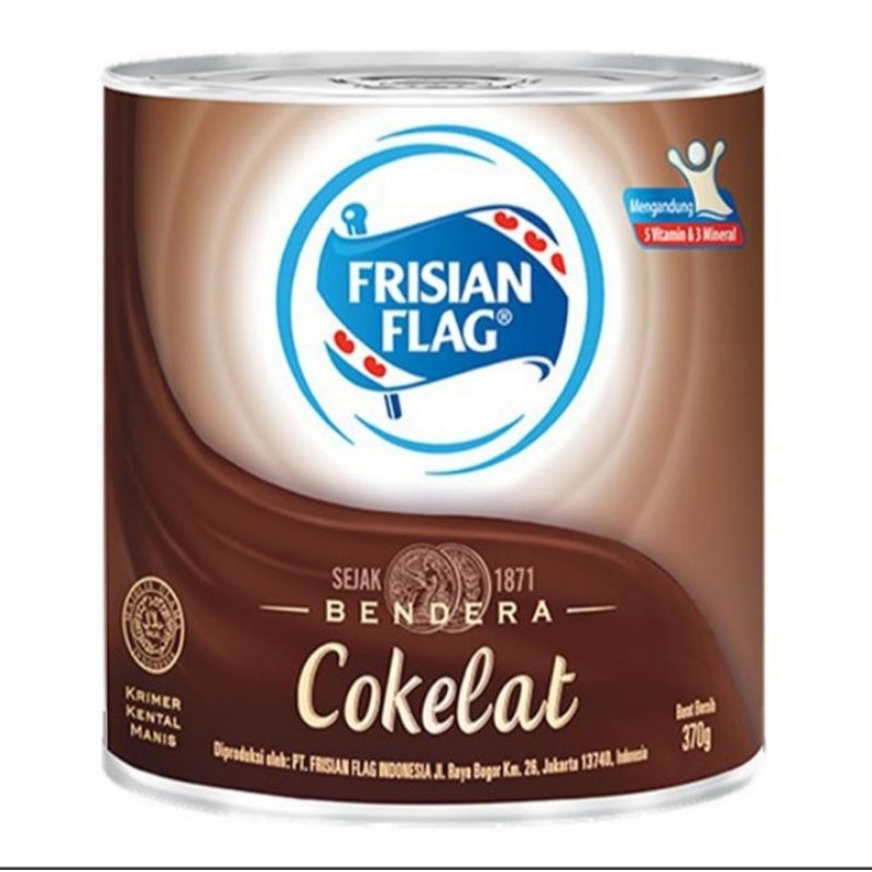 

Frisian Flag krimer kental manis cokelat & full cream kaleng 370g