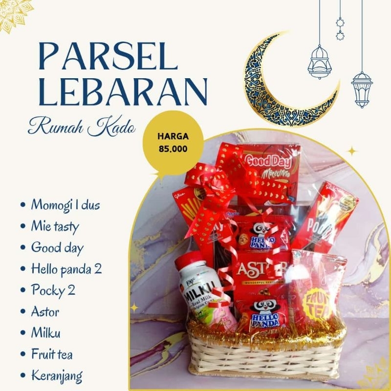 

Parsel lebaran snack serba merah | Parsel murah