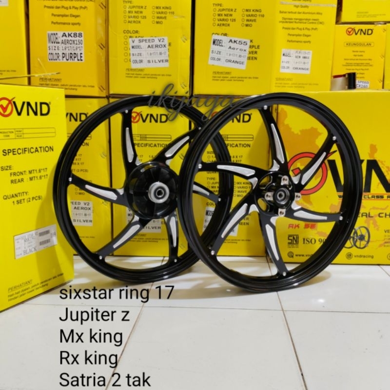 SIXSTAR JUPITER Z MX KING RX KING SATRIA VELG VND SIXSTAR V2 RING 17