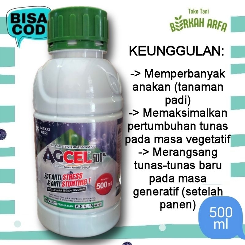 AGCEL 500 SL Asam Amino Perangsang Tunas Baru 500 ml