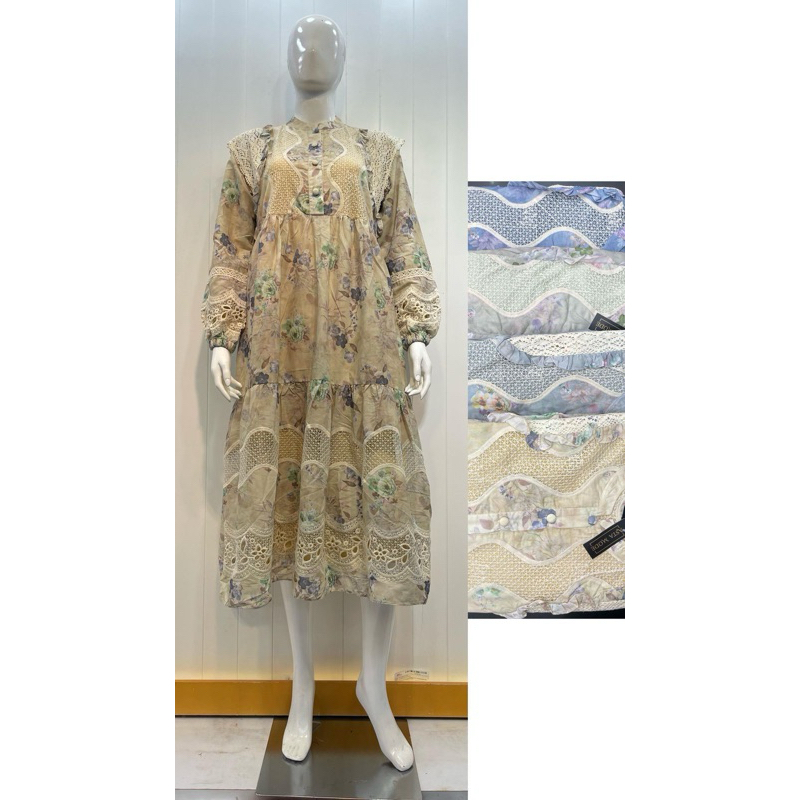 MIDI GAMIS KATUN BORDIR / KATBOL KATUN KERANCANG HALUS MOTIF BUNGA BUSUI FRIENDLY | MIDI BKK | MIDI 