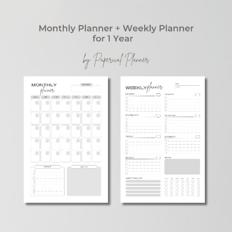 

Monthly Planner Weekly Planner Loose Leaf