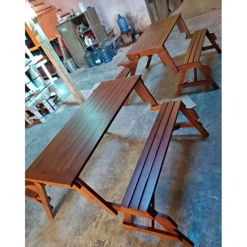 kursi megic taman kursi cafe outdoor kayu jati bangku portable bisa dilipat jadi meja atau kursi
