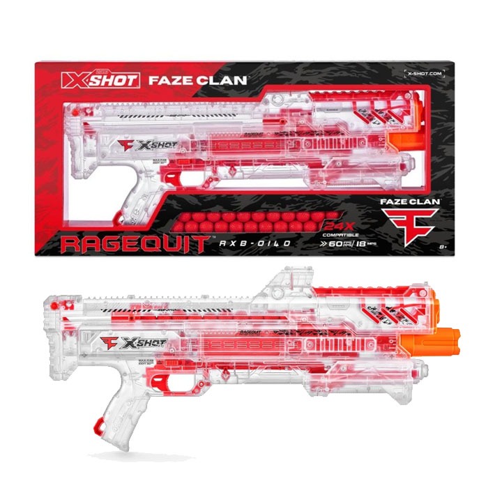 X-Shot Chaos Faze Ragequit (Clear Orbit) Blaster