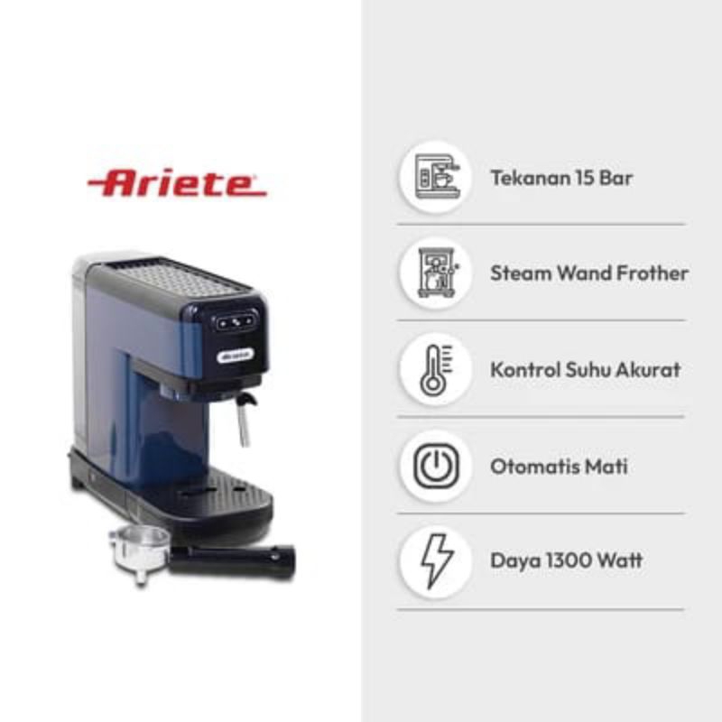 Ariete Espresso Maker 15 Bar - Hitam