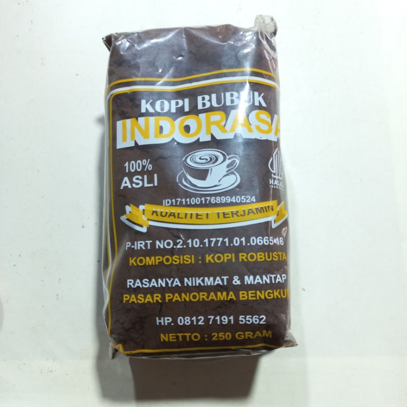 

kopi bubuk Indorasa/Kopi Khas Asli BENGKULU 100% kopi asli berat 250gr