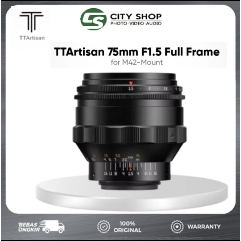 TTARTISAN 75MM F1.5 FULL FRAME SWIRLY BOKEH LENS FOR M42-MOUNT