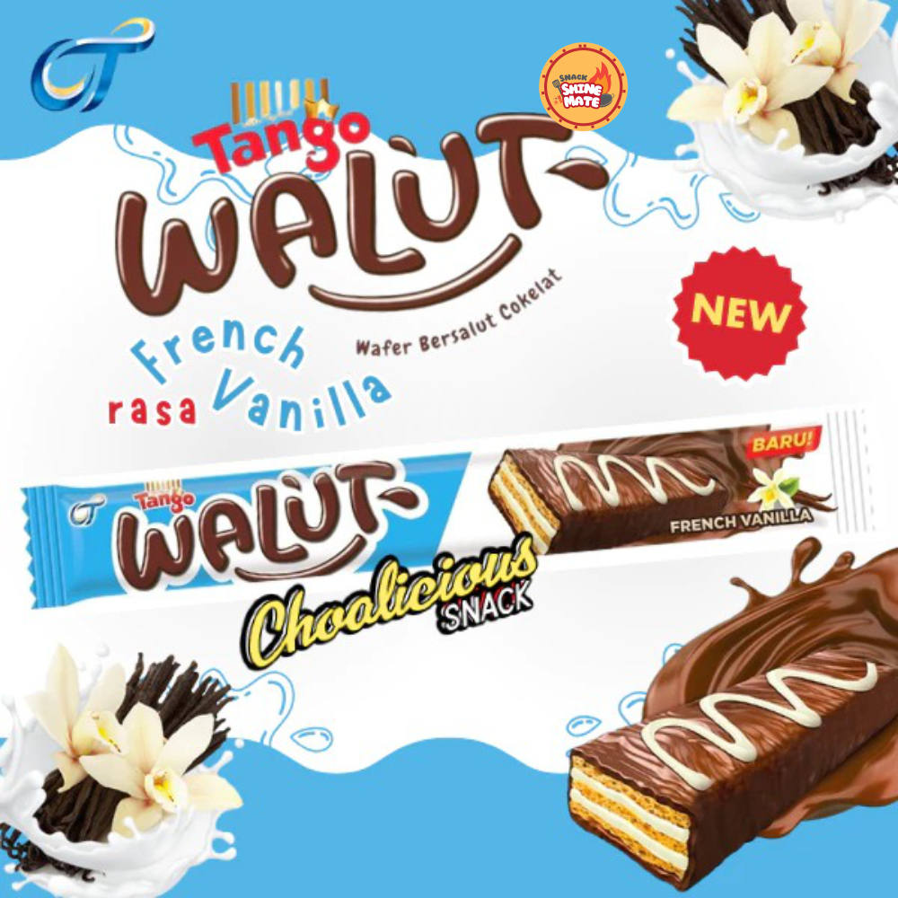 

Wafer Tango Walut French Vanilla 15GR | Wafer Salut Cokelat - [1 Box Isi 12 Pcs]