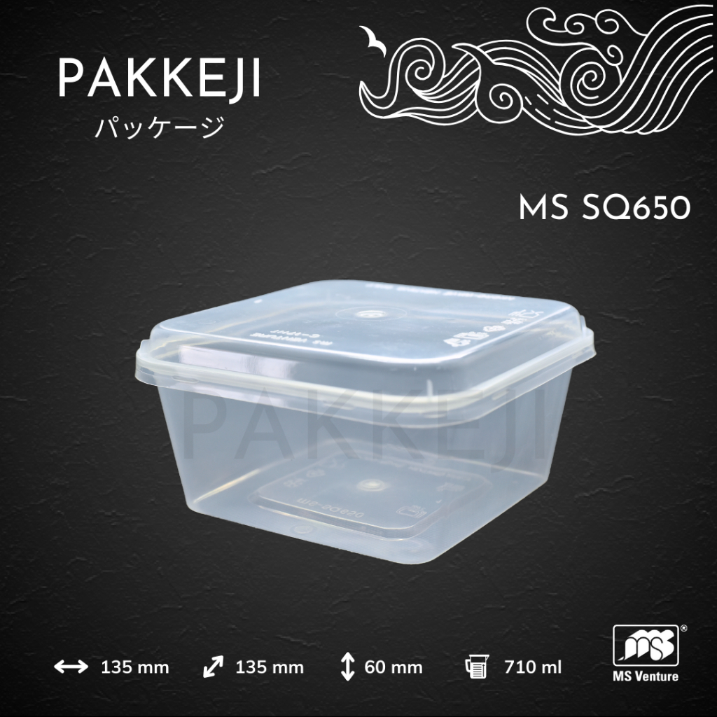 Pakkeji Kotak Hamburger 13x13cm - MS Venture - MS SQ650
