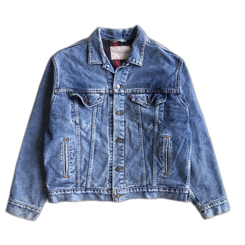 Trucker Jacket levis Red Tartan Original.