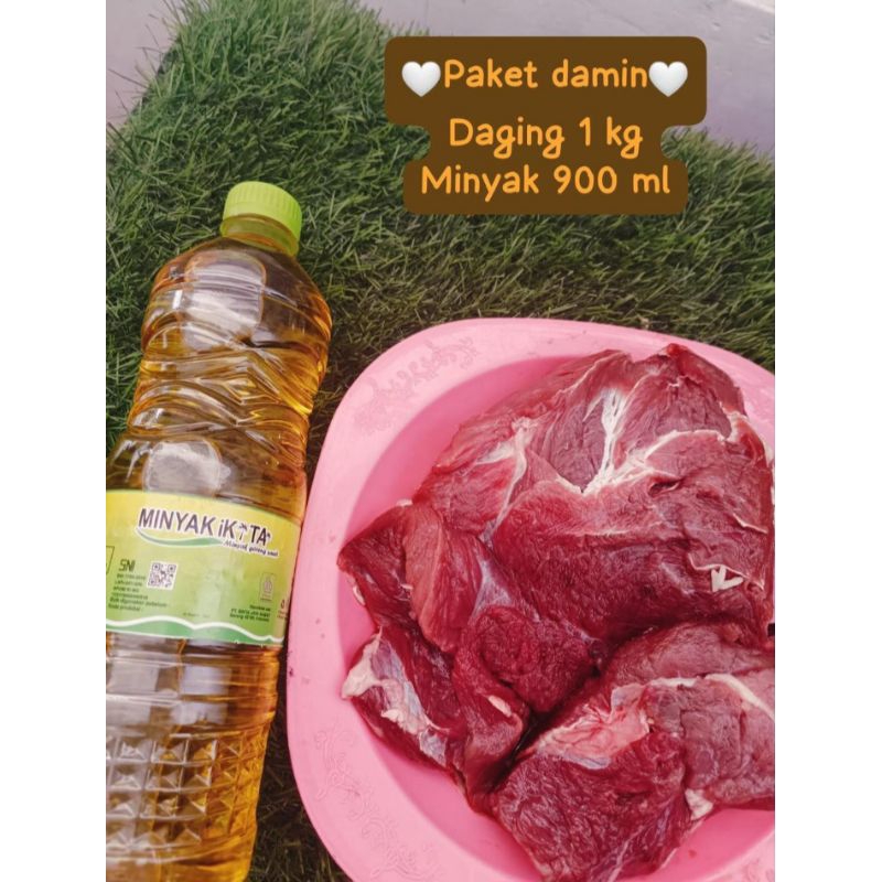 

PAKET DAMIN" DAGING RENDANG 1KG BARU POTONG MINYAK GORENG 900ML