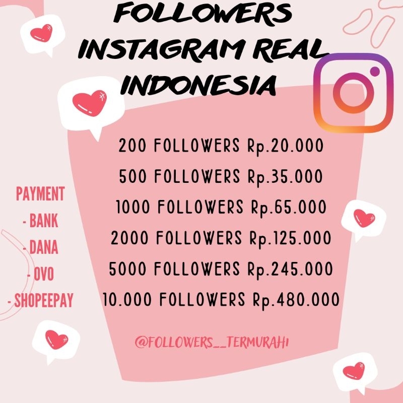 FOLLOWERS IG AKTIF INDONESIA TERMURAH
