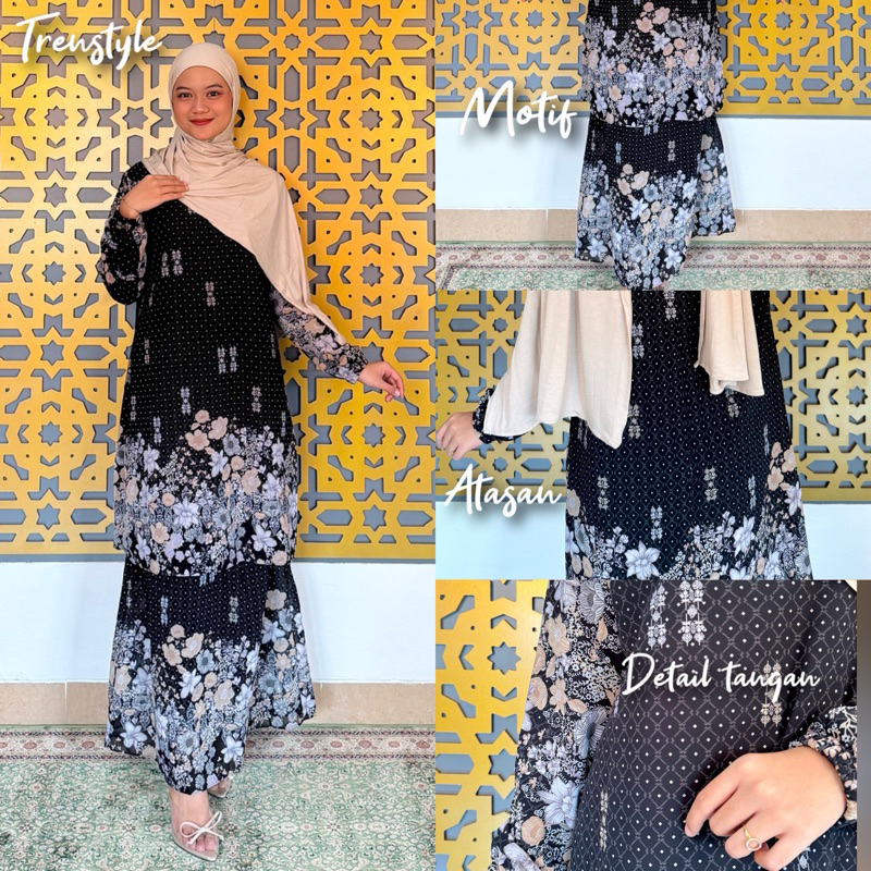 HAZANA SETELAN ROK MOTIF MELAYU | MALAY CERUTI PREMIUM