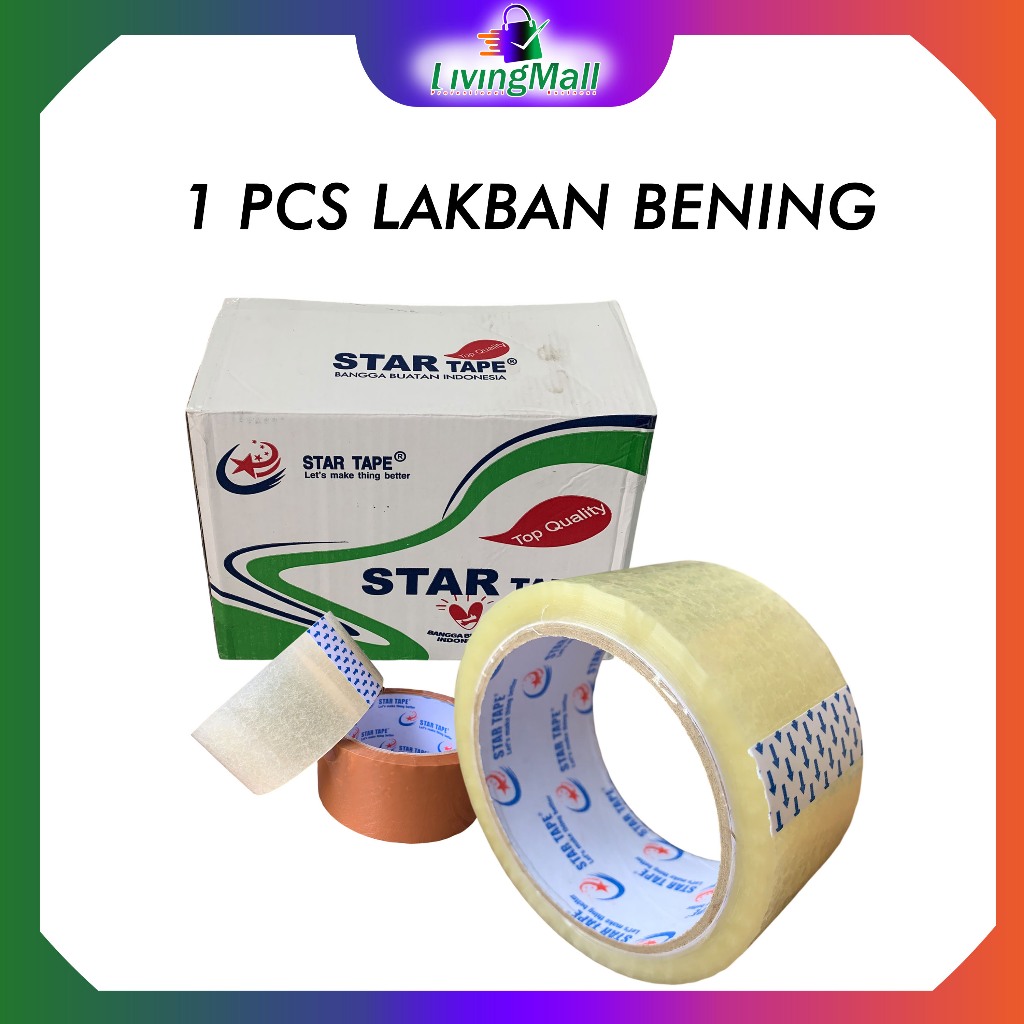 

Lakban Bening Startape Premium isi 1 pcs Murah