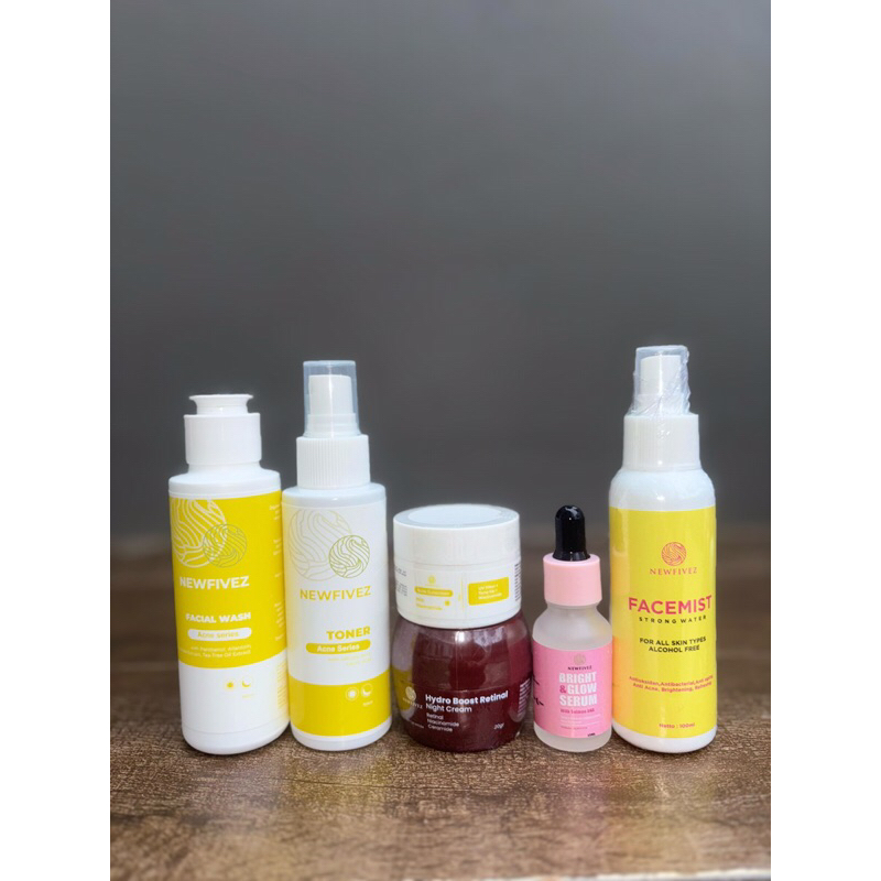 New Fivez Skincare Paket Acne basic untuk kulit berminyak dan berjerawat
