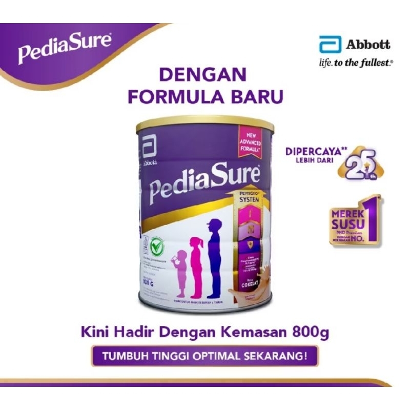 PEDIASURE TRIPLESURE VANILA MADU 850GR / COKLAT 800 GRAM