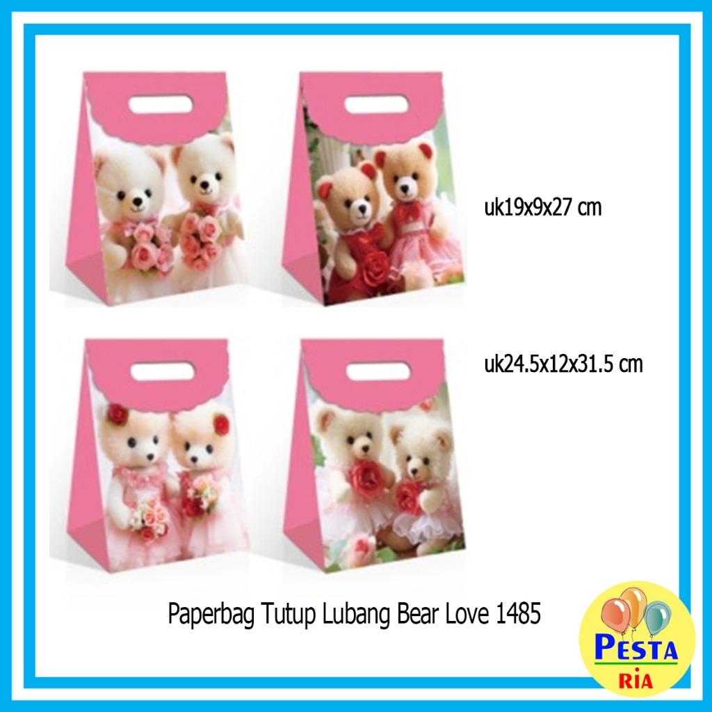 

Murah!! (1Pcs) Paperbag Buka tutup Lubang UK L (19x27x9cm) Tebal, paperbag pita, paperbag ultah