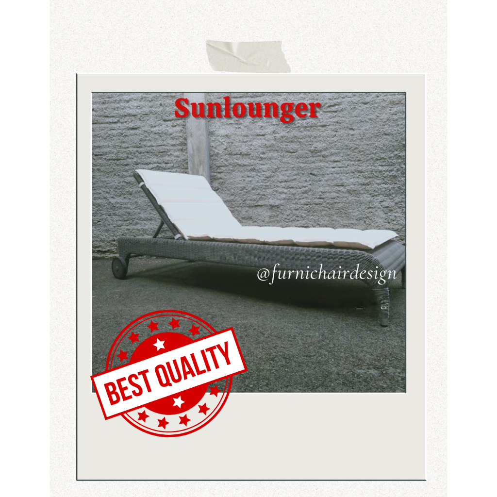 Jual Sunlounger Kursi Tiduran Santai Kursi Pantai Kursi Kolam Renang Rotan Sintetis