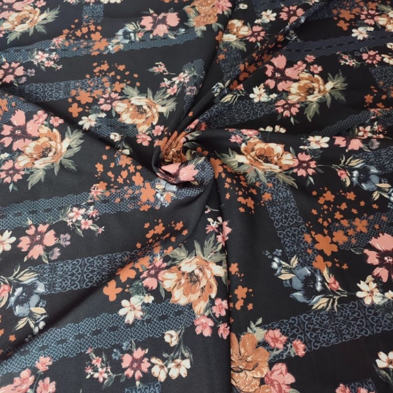 kain prada crepe motif tr - bahan crepe premium - kain prada