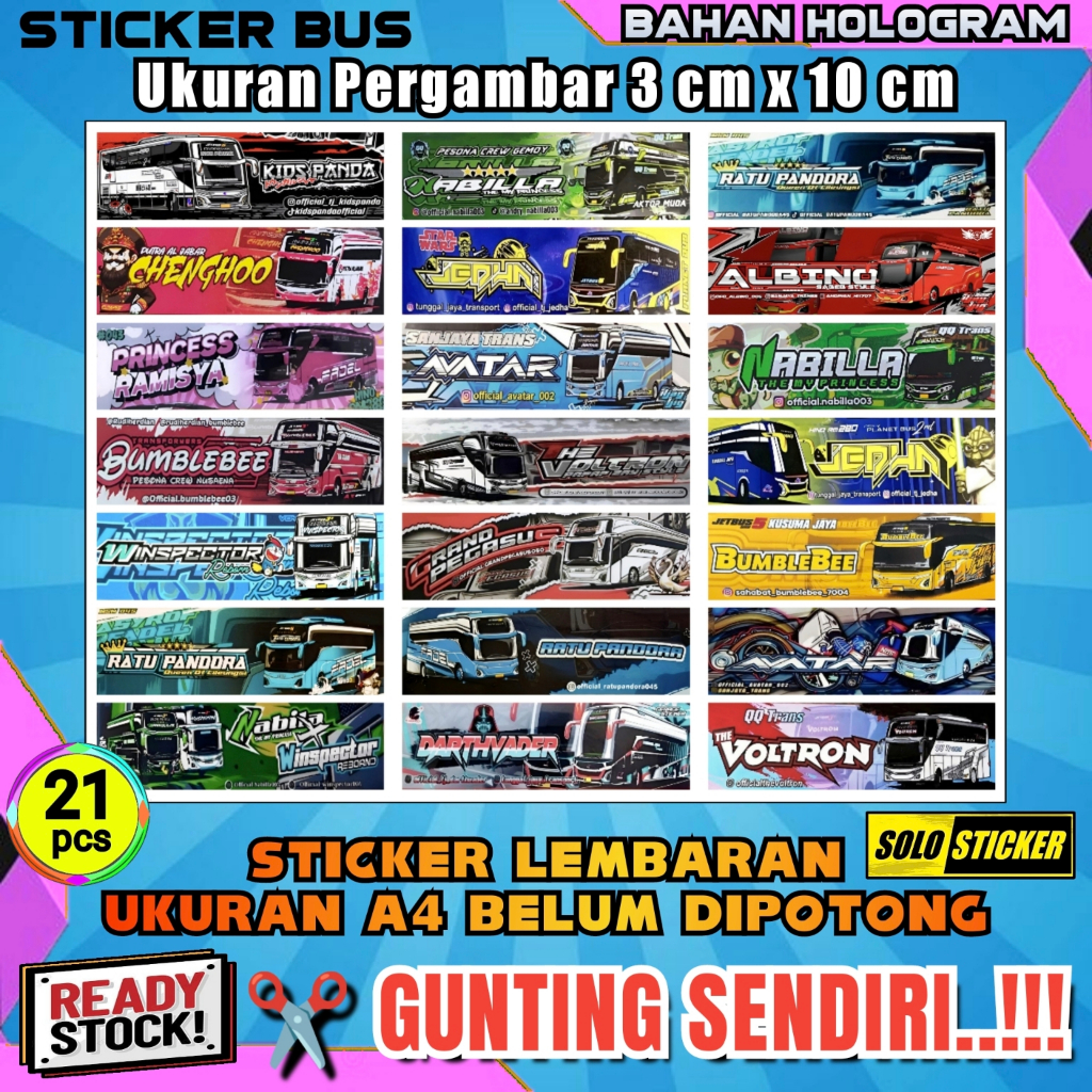 

Stiker Bus Hologram Lembaran Isi 21pc Sticker Bis Deep Purple Mooneyes Black Pink One Piece