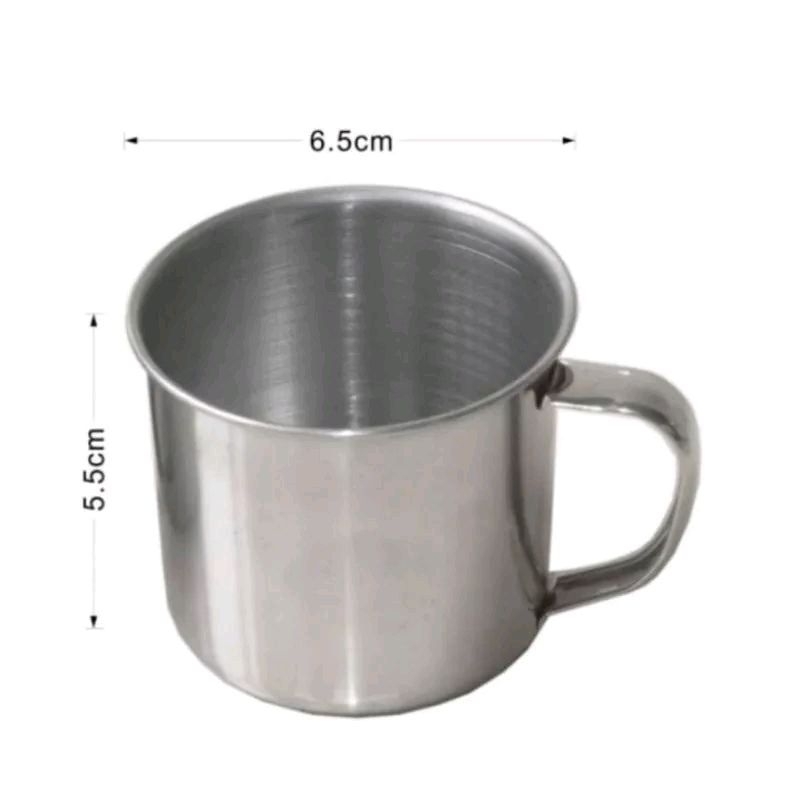 Cangkir stainless 7cm / mug tea / cangkir kecil / cangkir gunung / cangkir camping