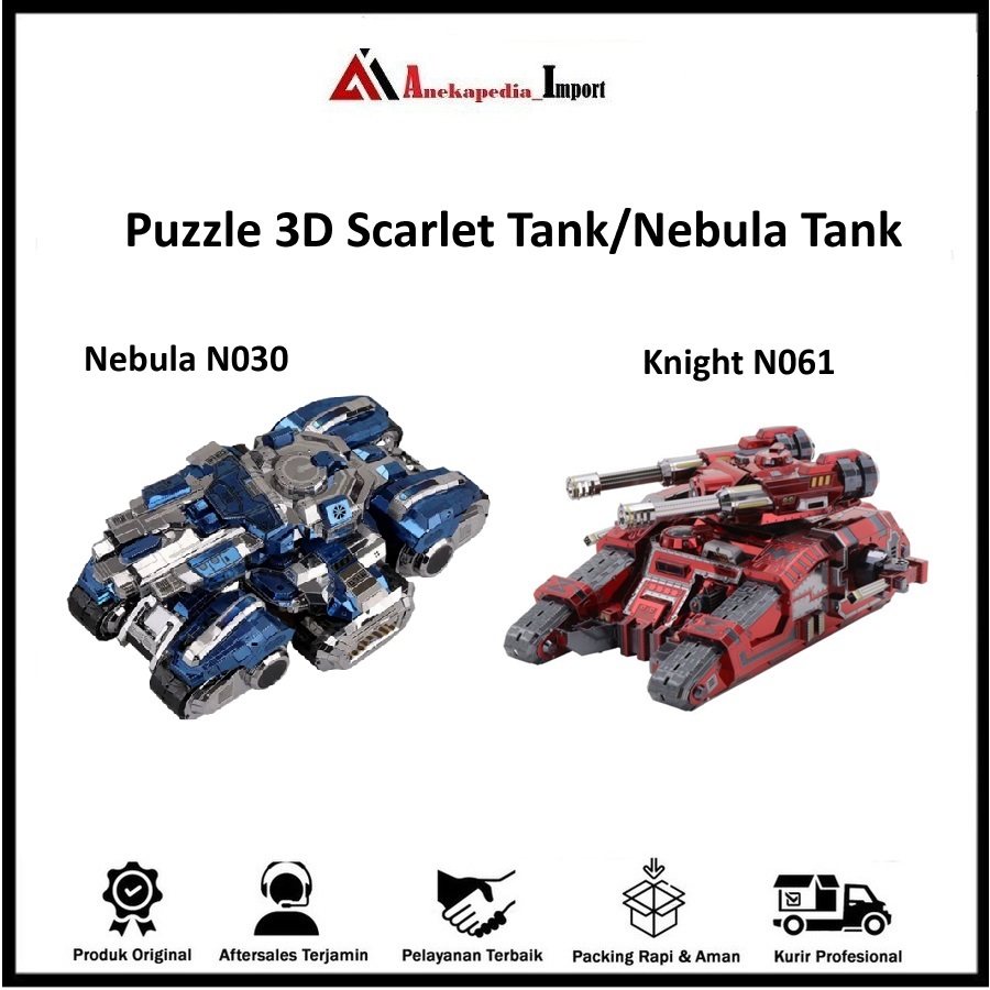 Puzzle 3D Metal Piececool - Scarlet Knight Tank - Nebula Tank - Puzzle 3D Metal - Puzzle 3D - Piecec