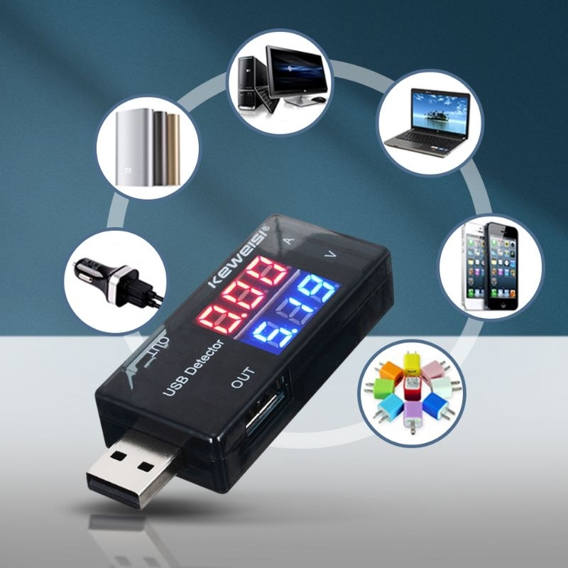 USB Charger Power Current Voltage Tester Detector 3-20V 0-3A - KWS-10VA