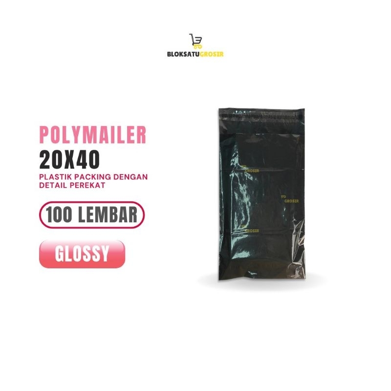 

Plastik Packing Polymailer Hitam Glossy 20x40 isi 100 lembar Plastik Packing Olshop Packing Skincare Plastik Lem Plastik Polymailer Malang
