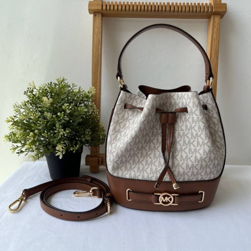 MK Reed medium bucket bag messenger vanilla Brown n