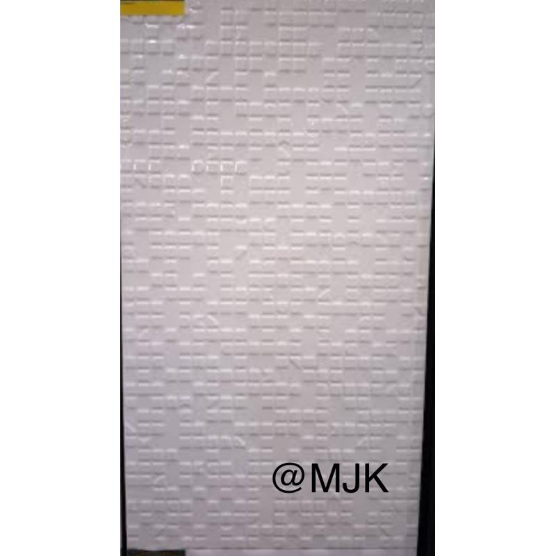 Keramik 30x60 PLATINUM WB Kenya Basic Embossed Motif Putih Kotak