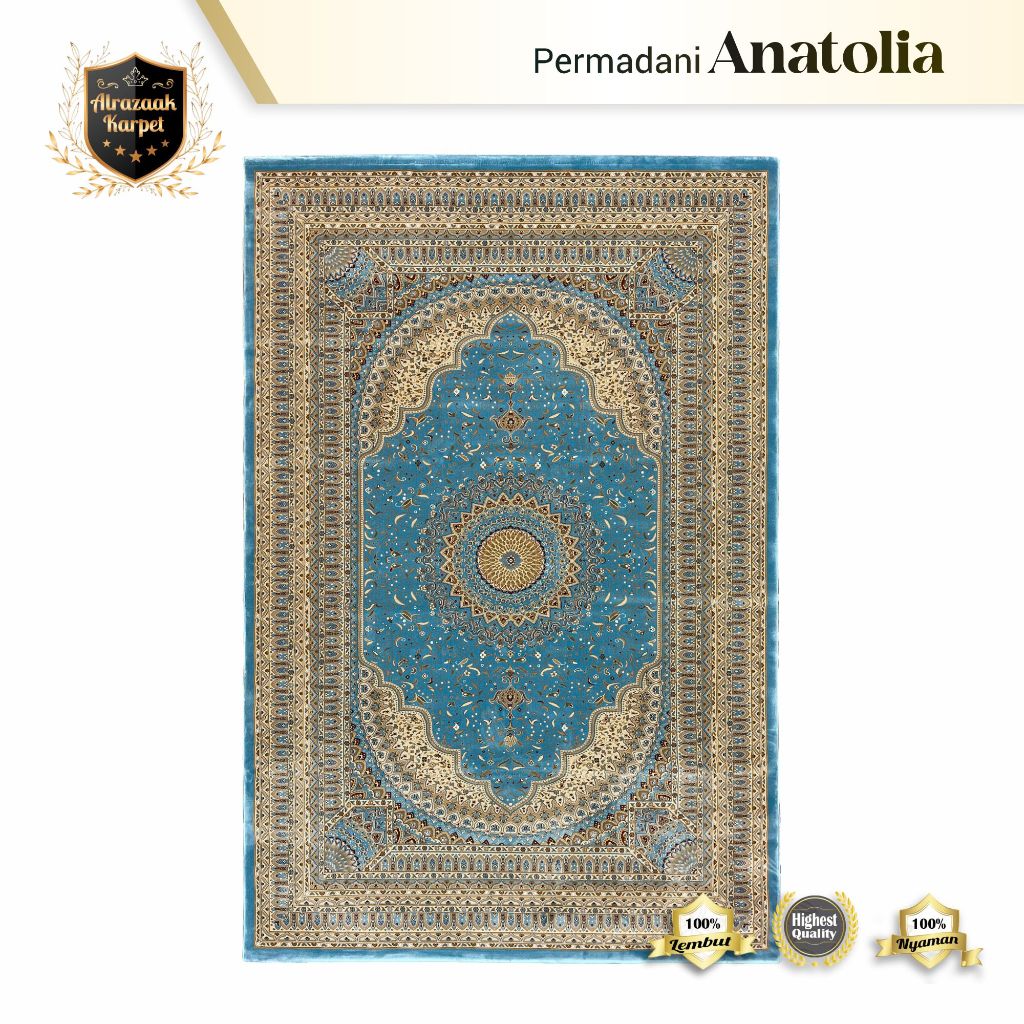 Alrazaak - Karpet Lantai Permadani Anatolia Klasik Mewah Tebal Jumbo 300x400