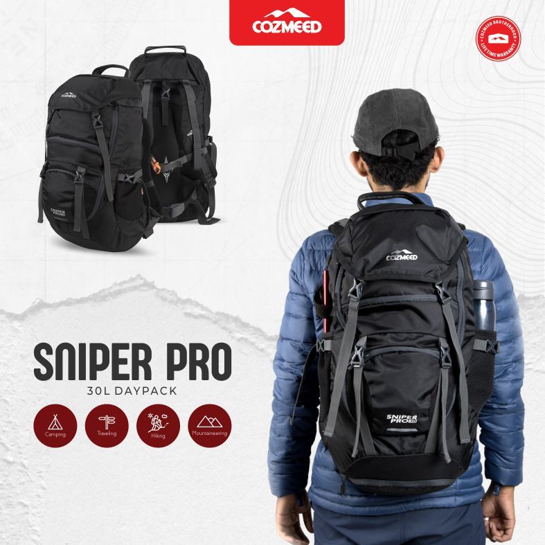 Cozmeed Tas Ransel Daypack Hiking Sniper Pro 2.0 Free Cover Bag