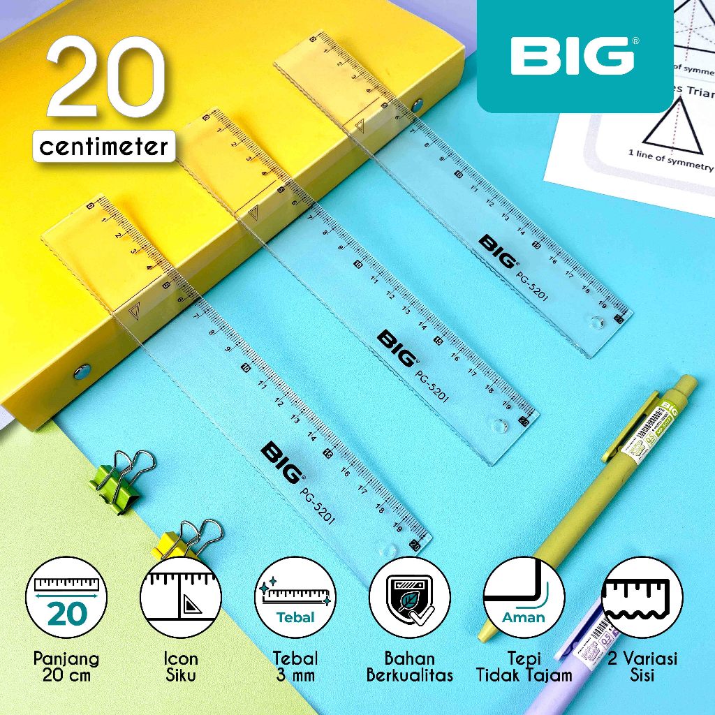 

HADIAH PEMBELIAN TIDAK UNTUK DIBELI BIG Penggaris/ Ruler/ Garisan/ Mistar Akrilik 20 CM PG-5201