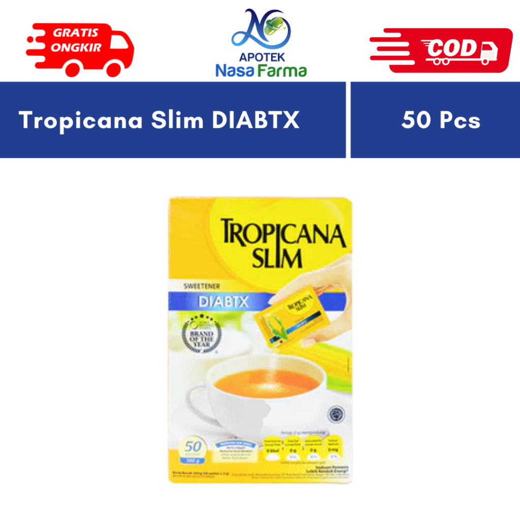 

Tropicana Slim DIABTX @50 Sachet - Pemanis Alami Diabetes Bebas Kalori
